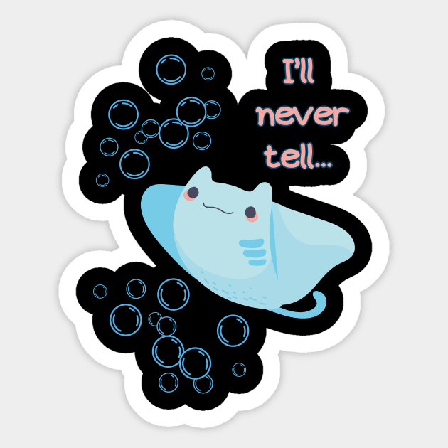 Stingray Charlotte will never tell Sticker by cesspoolofcool